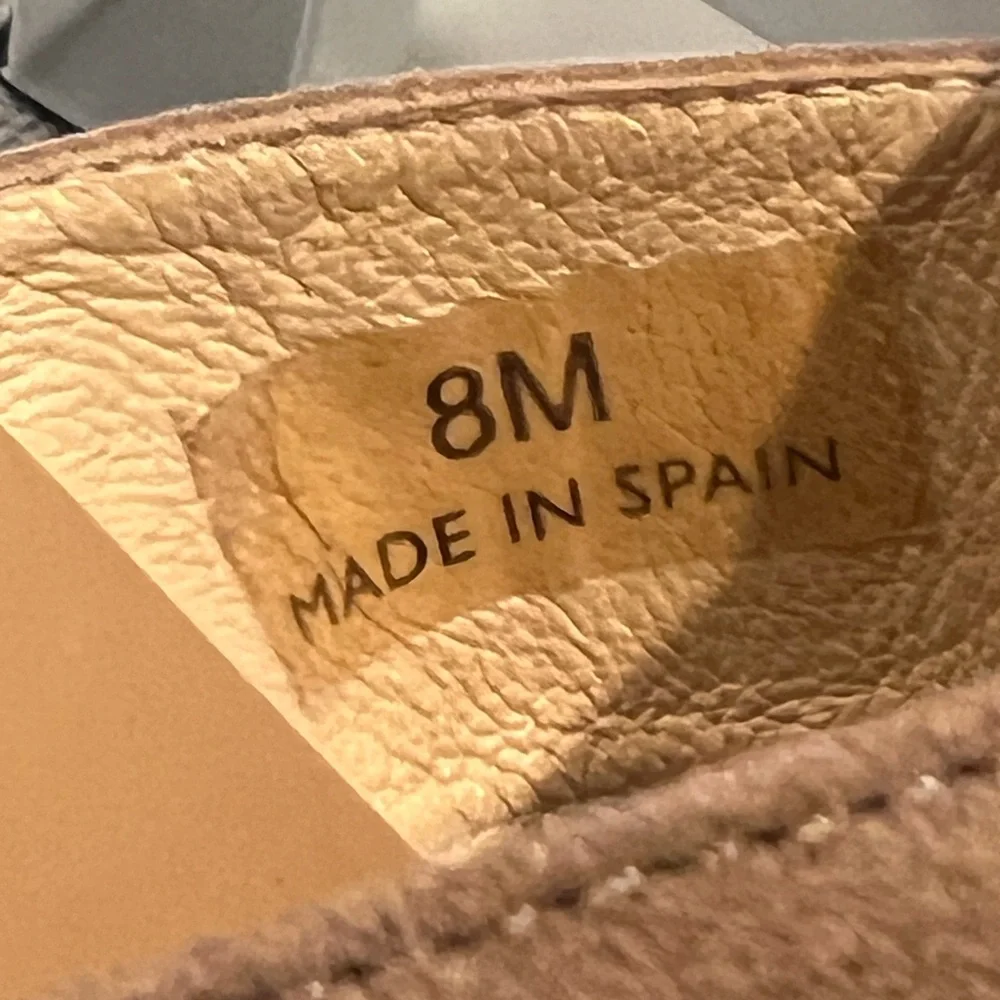Matt Bernson 8 Icaria Platform Wedge Espadrilles in Tan Suede EUC Made In Spain